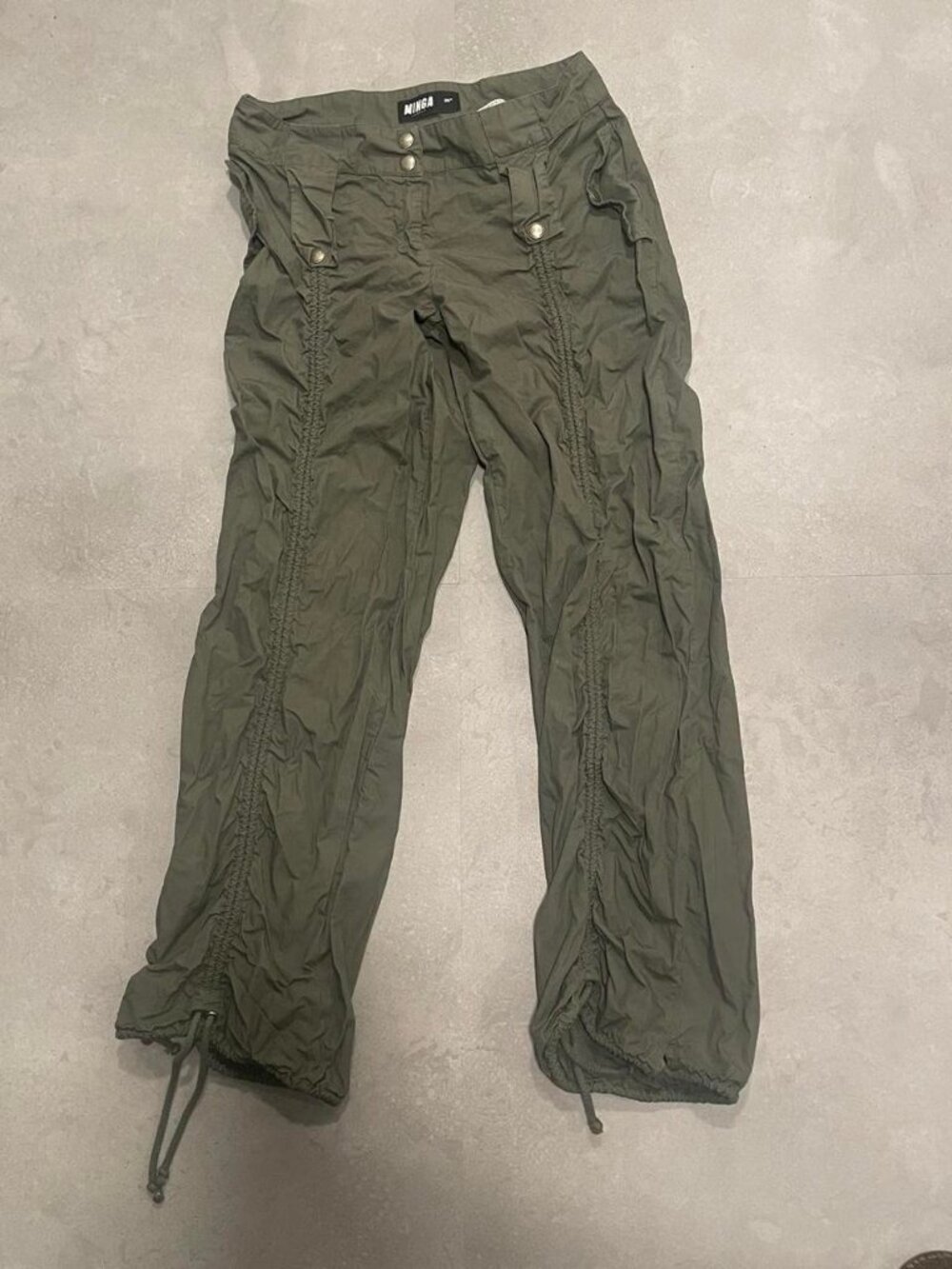 Minga London Green Cargo Pants Women's 28 Khaki Utility Trousers